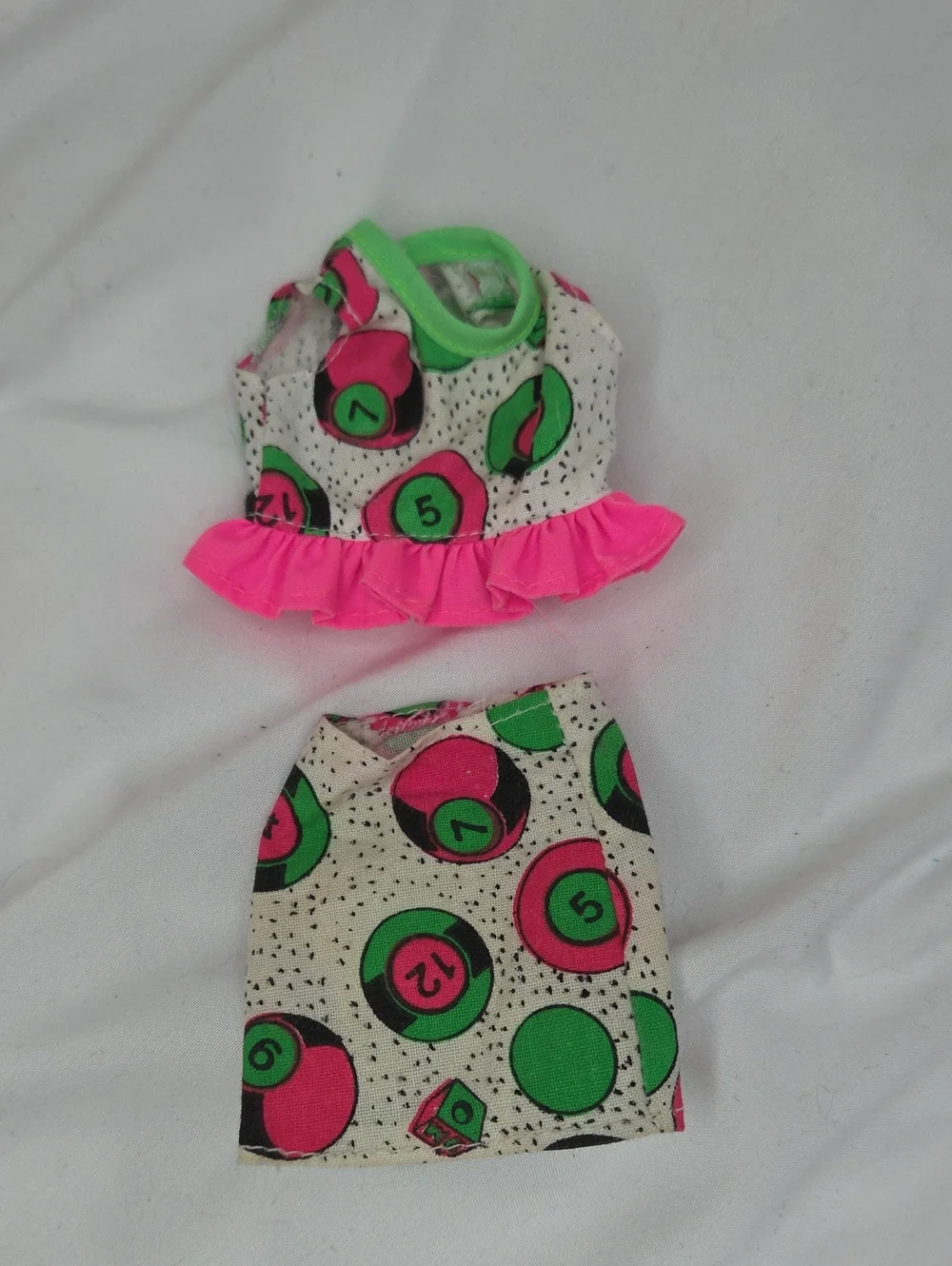 Barbie Clothing Vintage 1990s Skipper Outfit Pool theme 8 ball Fits Blythe
